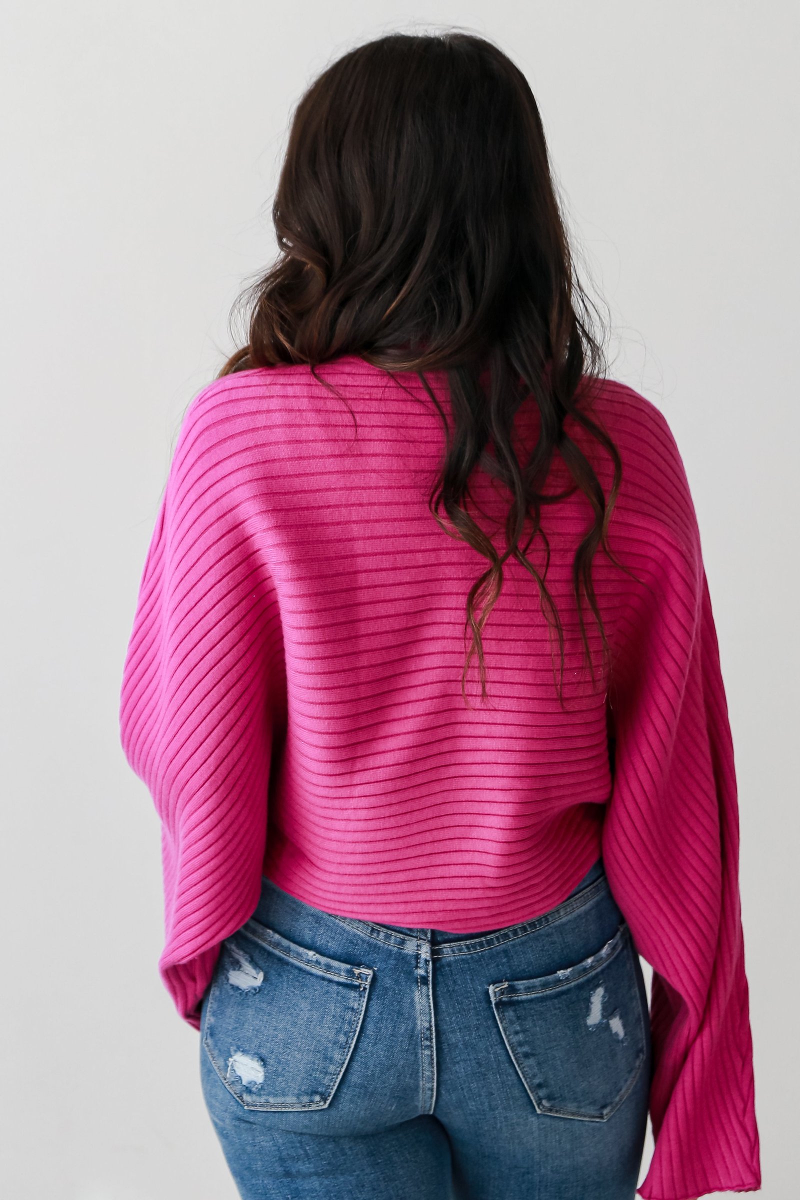 Posh Favorite Fuchsia Ribbed Turtleneck Sweater